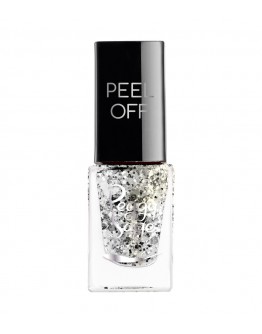 Verniz Mini Peel-off - Silver glitter