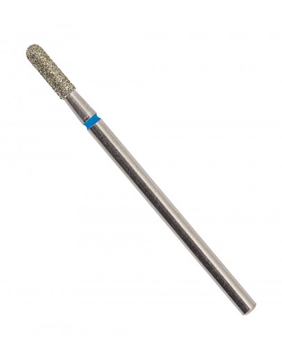 Ponteira diamantada cilíndrica arredondada - azul